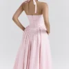 Marilyn Strawberry Shortcake Gingham Halter Midi Sundress Marilyn Strawberry Shortcake Gingham Halter Midi Sundress