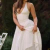 Marilyn White Cotton Halter Midi Sundress Marilyn White Cotton Halter Midi Sundress