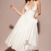 Marilyn White Cotton Halter Midi Sundress Marilyn White Cotton Halter Midi Sundress