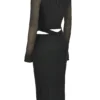 Marina Black Cutout Midi Dress