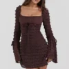 Marisa Espresso Lace Dress Marisa Espresso Lace Dress