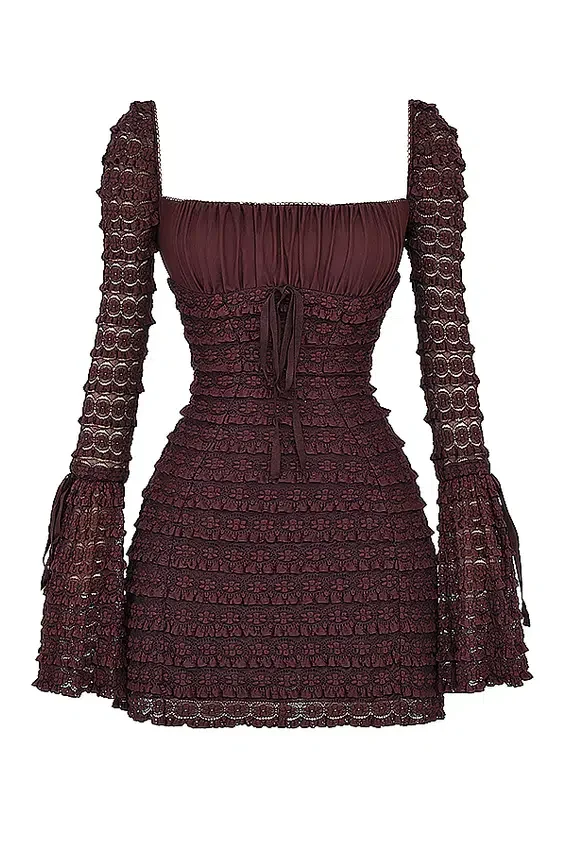 Marisa Espresso Lace Dress Marisa Espresso Lace Dress