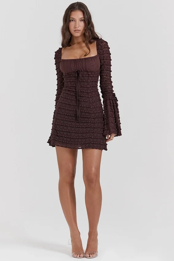 Marisa Espresso Lace Dress Marisa Espresso Lace Dress