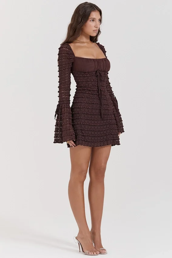 Marisa Espresso Lace Dress Marisa Espresso Lace Dress