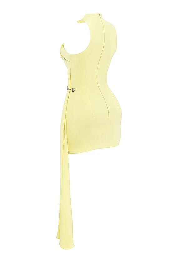 Marla Lemon Halter Mini Dress Marla Lemon Halter Mini Dress