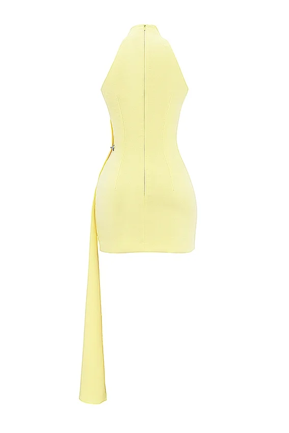 Marla Lemon Halter Mini Dress Marla Lemon Halter Mini Dress