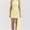 Marla Lemon Halter Mini Dress Marla Lemon Halter Mini Dress