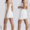 Marlene White Cotton Broderie Anglais Mini Dress Marlene White Cotton Broderie Anglais Mini Dress