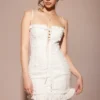 Marlene White Cotton Broderie Anglais Mini Dress Marlene White Cotton Broderie Anglais Mini Dress