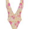 Martinique Floral Print Plunge Swimsuit Martinique Floral Print Plunge Swimsuit