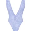 Martinique Lavender Paisley Plunge Swimsuit Martinique Lavender Paisley Plunge Swimsuit