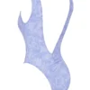 Martinique Lavender Paisley Plunge Swimsuit Martinique Lavender Paisley Plunge Swimsuit