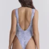 Martinique Lavender Paisley Plunge Swimsuit Martinique Lavender Paisley Plunge Swimsuit