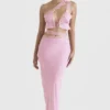 Mathilda Pink Lace Trim Maxi Skirt Mathilda Pink Lace Trim Maxi Skirt