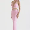 Mathilda Pink Lace Trim Maxi Skirt Mathilda Pink Lace Trim Maxi Skirt