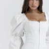 Matilda White Puff Sleeve Corset Dress Matilda White Puff Sleeve Corset Dress