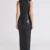 Maya Black Vegan Leather Maxi Dress Maya Black Vegan Leather Maxi Dress
