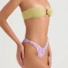 Delphi Violet Floral Ruched Bikini Bottom Delphi Violet Floral Ruched Bikini Bottom