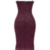 Melina Mulberry Lace Midi Dress