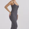 Meliora Charcoal Knit Midi Dress Meliora Charcoal Knit Midi Dress