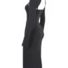 Meliora Charcoal Knit Midi Dress Meliora Charcoal Knit Midi Dress