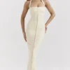 Mia Ecru Halter Maxi Dress Mia Ecru Halter Maxi Dress