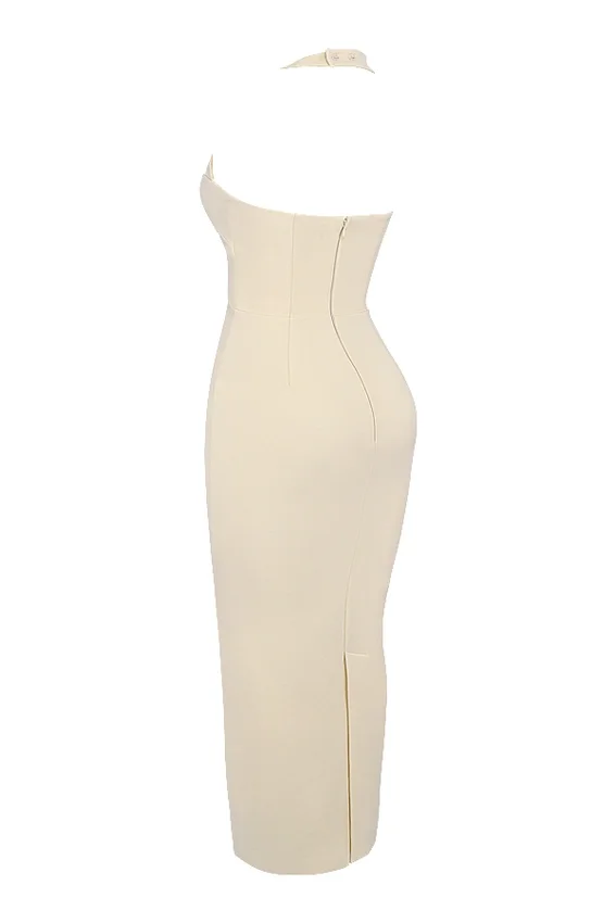 Mia Ecru Halter Maxi Dress Mia Ecru Halter Maxi Dress