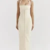 Mia Ecru Halter Maxi Dress Mia Ecru Halter Maxi Dress