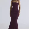 Milena Dark Cherry Corset Maxi Dress Milena Dark Cherry Corset Maxi Dress