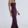 Milena Dark Cherry Corset Maxi Dress Milena Dark Cherry Corset Maxi Dress