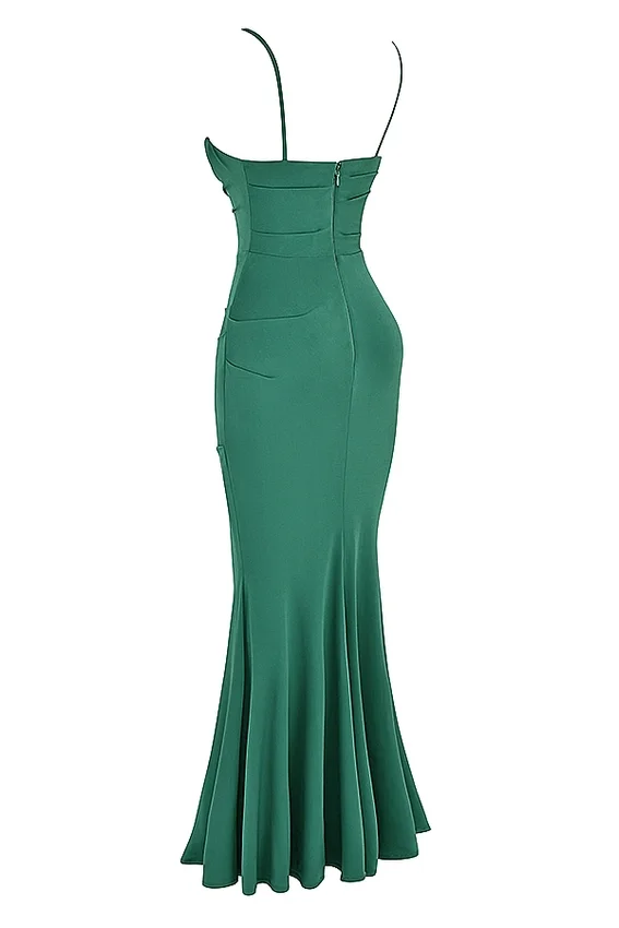 Milena Forest Corset Maxi Dress Milena Forest Corset Maxi Dress