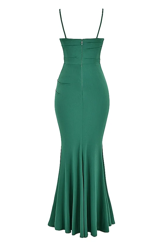 Milena Forest Corset Maxi Dress Milena Forest Corset Maxi Dress