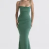 Milena Forest Corset Maxi Dress Milena Forest Corset Maxi Dress