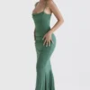 Milena Forest Corset Maxi Dress Milena Forest Corset Maxi Dress