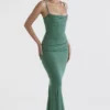 Milena Forest Corset Maxi Dress Milena Forest Corset Maxi Dress