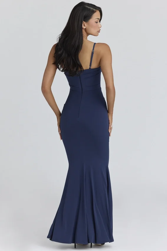 Milena Navy Corset Maxi Dress Milena Navy Corset Maxi Dress