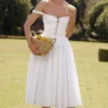Milia White Broderie Anglais & Cotton Midi Dress Milia White Broderie Anglais & Cotton Midi Dress