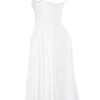 Milia White Broderie Anglais & Cotton Midi Dress Milia White Broderie Anglais & Cotton Midi Dress