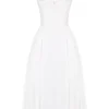 Milia White Broderie Anglais & Cotton Midi Dress Milia White Broderie Anglais & Cotton Midi Dress