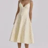 Millie Lemon Floral Print Strappy Cotton Midi Sundress Millie Lemon Floral Print Strappy Cotton Midi Sundress