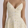 Millie Lemon Floral Print Strappy Cotton Midi Sundress Millie Lemon Floral Print Strappy Cotton Midi Sundress