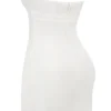 Mimi White Strapless Twill Mini Dress Mimi White Strapless Twill Mini Dress