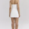Mimi White Strapless Twill Mini Dress Mimi White Strapless Twill Mini Dress