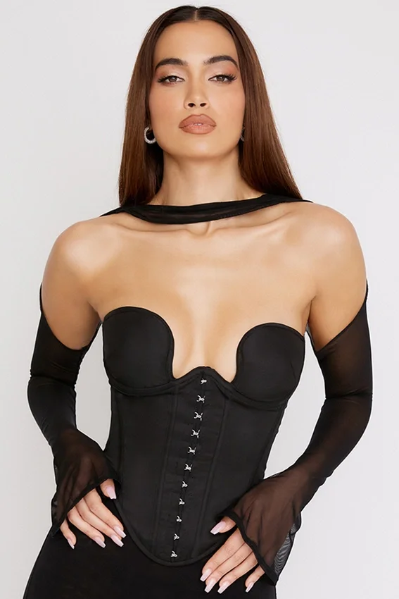 Mina Black Structured Corset Mina Black Structured Corset