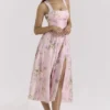 Minerva Pink Floaty Chiffon Midi Sundress Minerva Pink Floaty Chiffon Midi Sundress