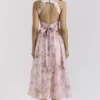 Minerva Pink Floaty Chiffon Midi Sundress Minerva Pink Floaty Chiffon Midi Sundress