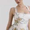 Minerva Soft Blue Vintage Ribbon Print Chiffon Midi Dress Minerva Soft Blue Vintage Ribbon Print Chiffon Midi Dress
