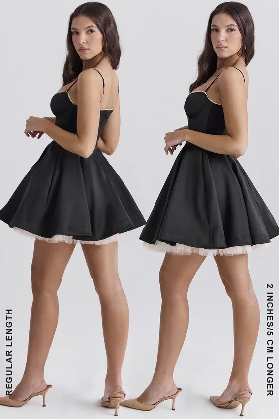 Minimoiselle Black Tulle Mini Dress Minimoiselle Black Tulle Mini Dress