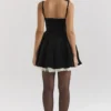 Minimoiselle Black Velvet Tulle Mini Dress Minimoiselle Black Velvet Tulle Mini Dress