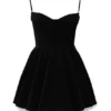 Minimoiselle Black Velvet Tulle Mini Dress Minimoiselle Black Velvet Tulle Mini Dress